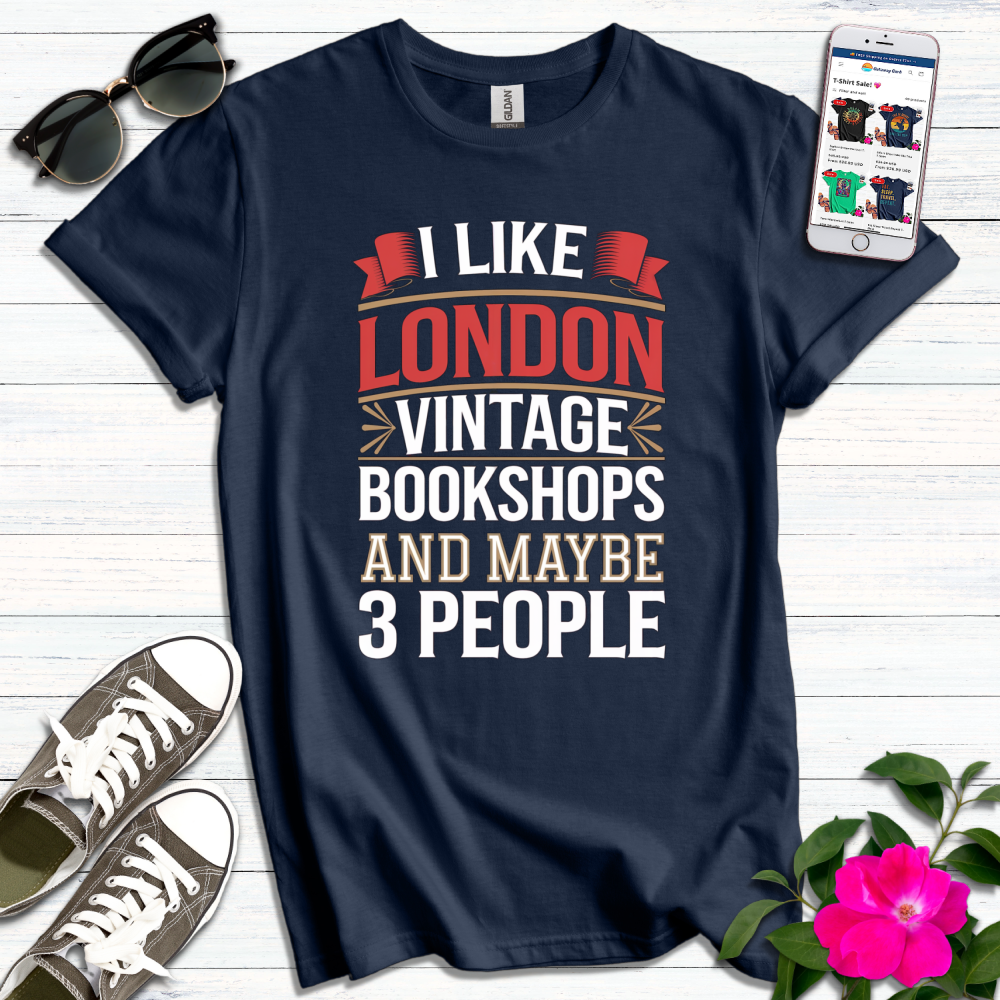 Like Vintage Bookshops 3 People T-Shirt