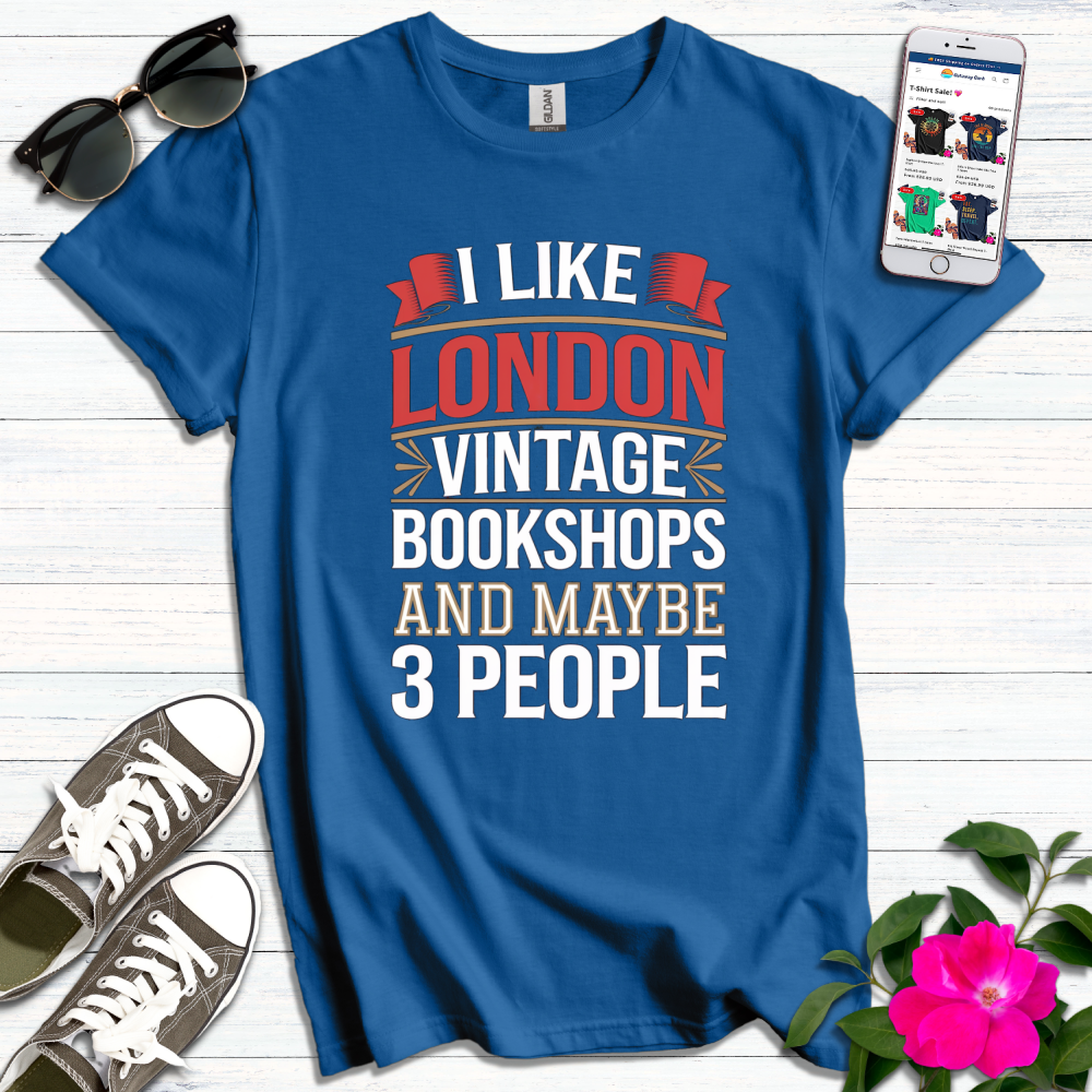 Like Vintage Bookshops 3 People T-Shirt