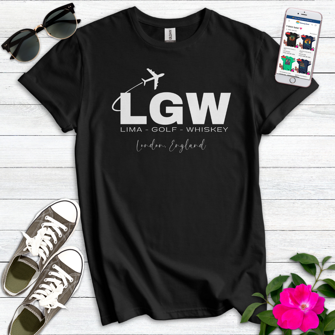 LGW Gatwick London City Airport Radio Alphabet T-Shirt