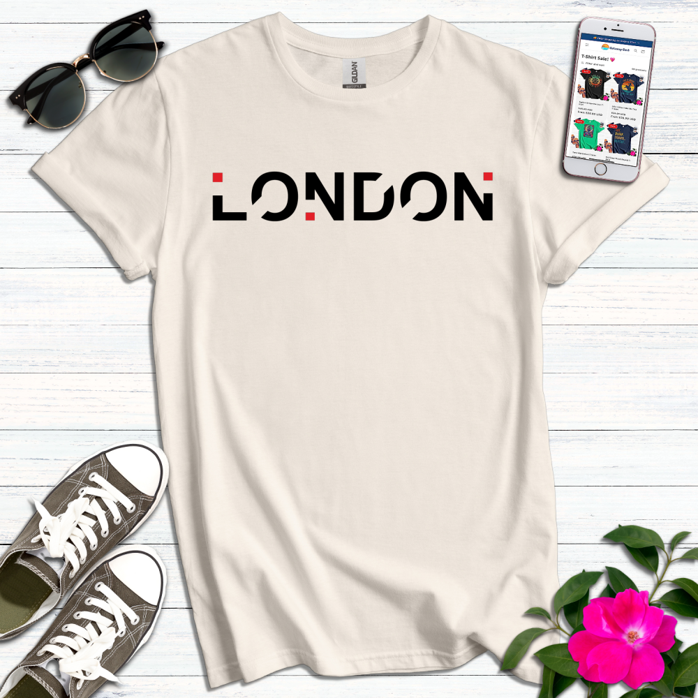 London Geometric Typography T-Shirt