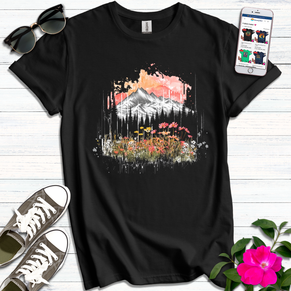 Mountain Pink Sunset T-Shirt