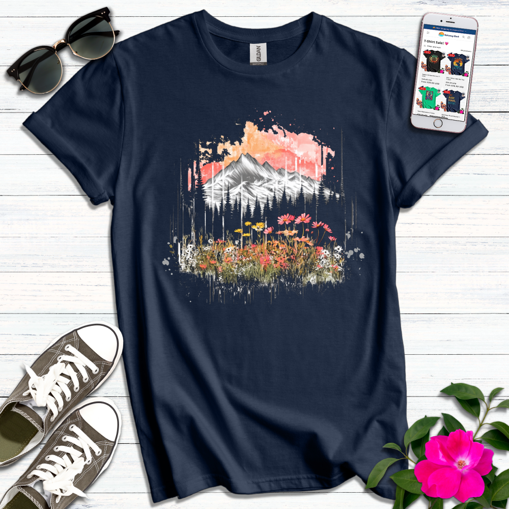 Mountain Pink Sunset T-Shirt