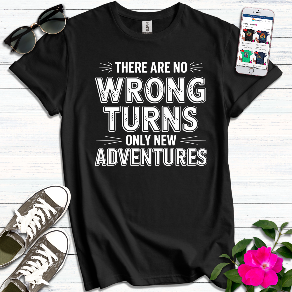 No Wrong Turns Typography T-Shirt
