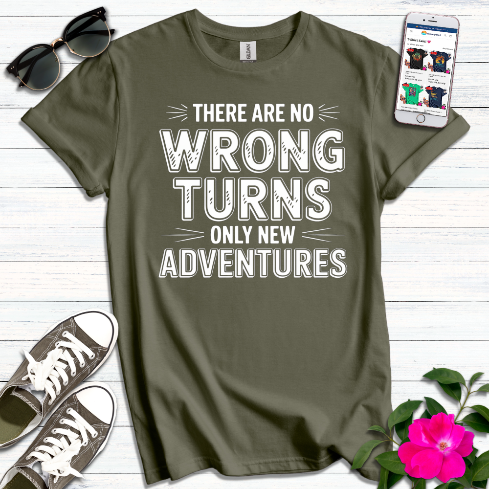 No Wrong Turns Typography T-Shirt