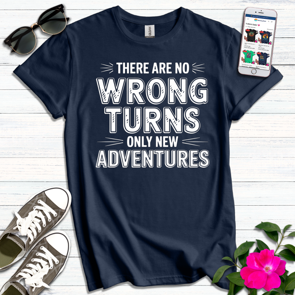 No Wrong Turns Typography T-Shirt