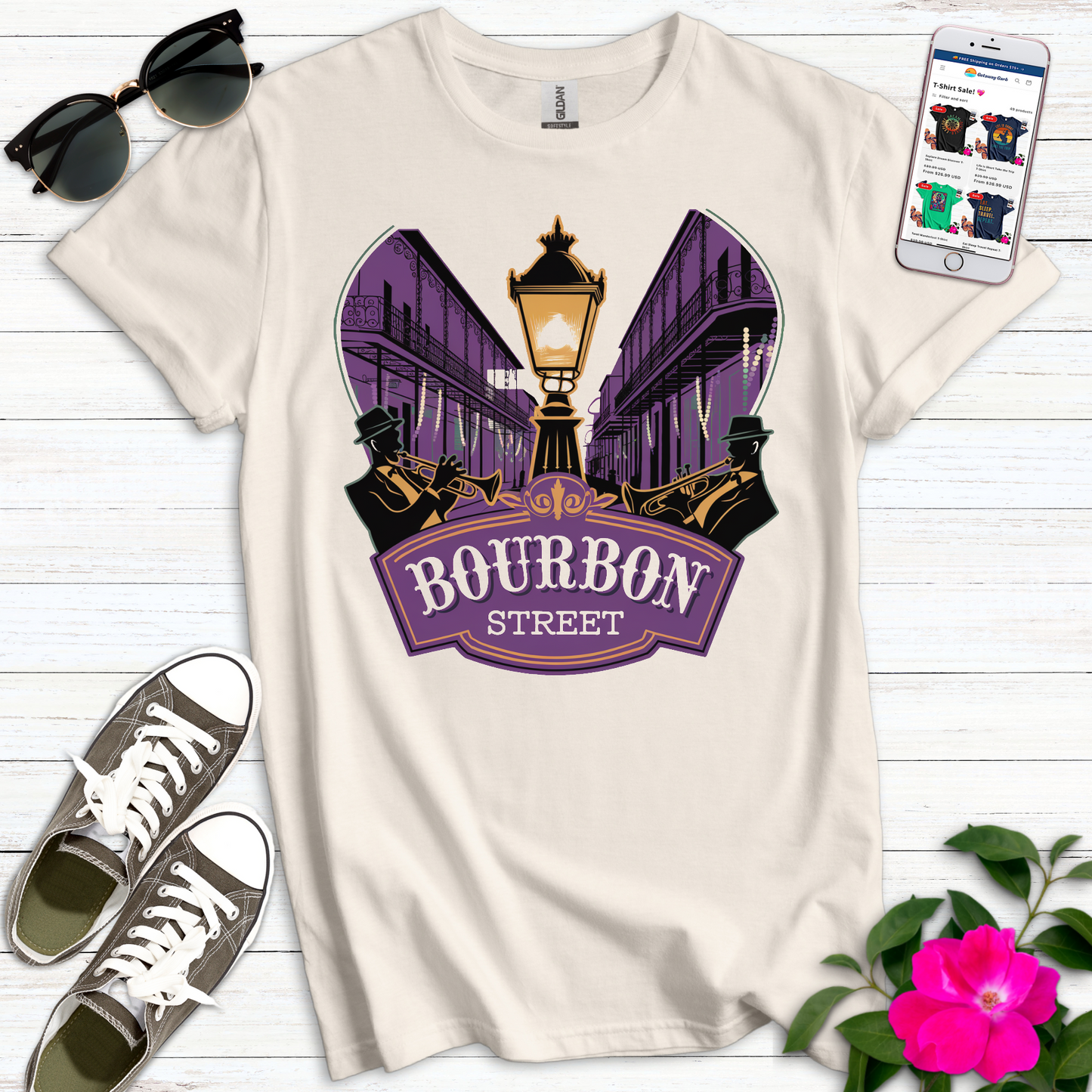 New Orleans Bourbon Street T-Shirt