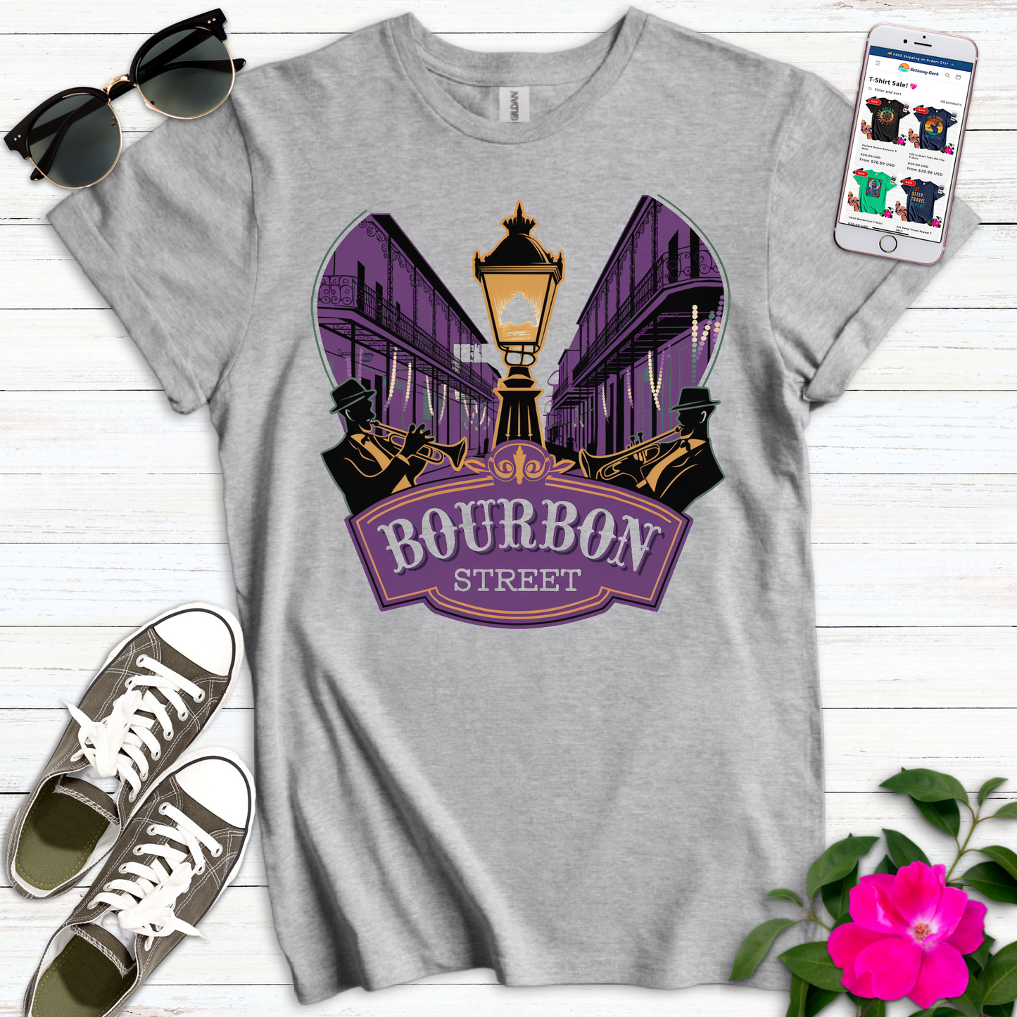 New Orleans Bourbon Street T-Shirt