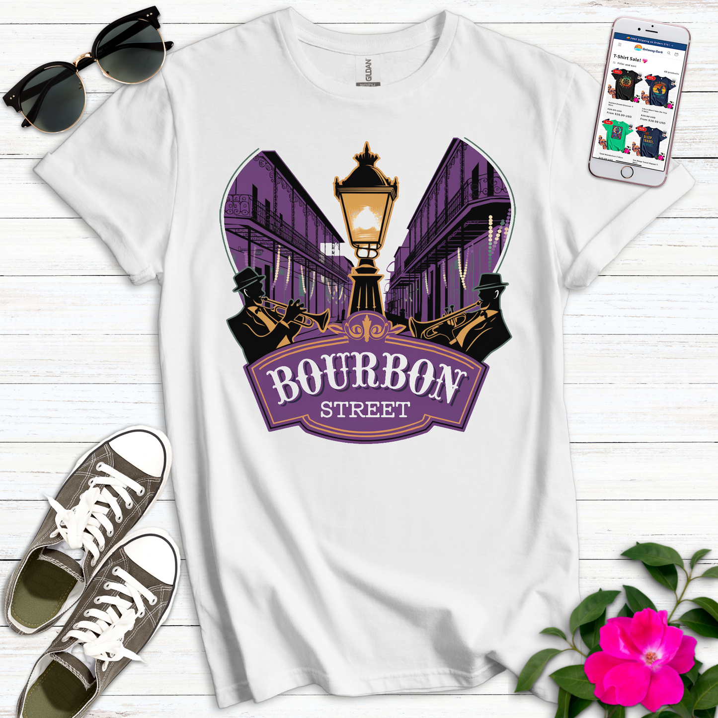 New Orleans Bourbon Street T-Shirt