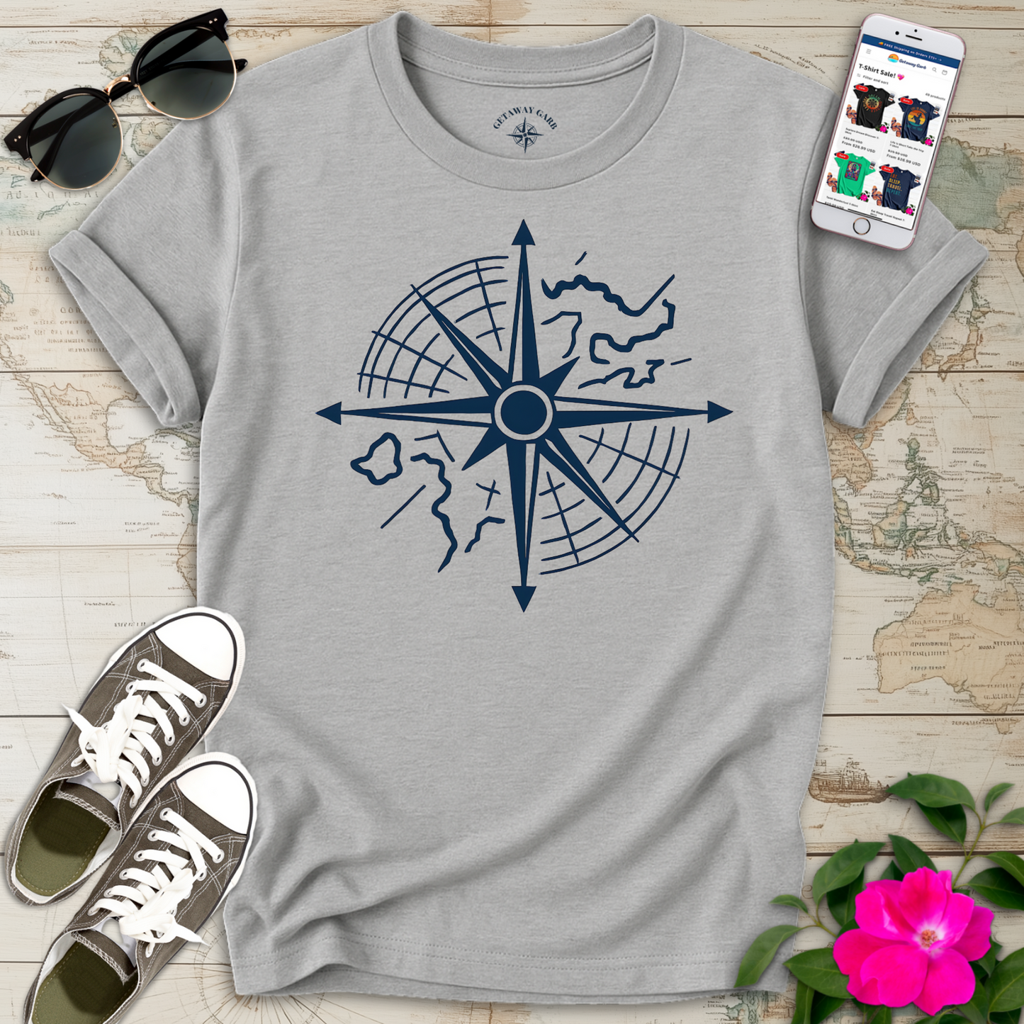 Modern Compass Rose T-Shirt