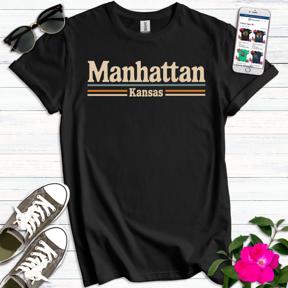 Manhattan Kansas Retro Style T-Shirt