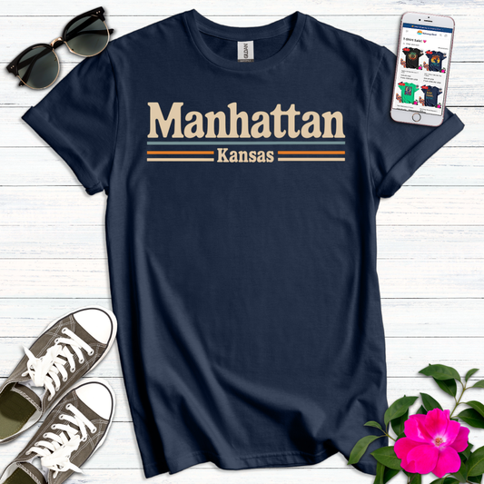 Manhattan Kansas Retro Style T-Shirt