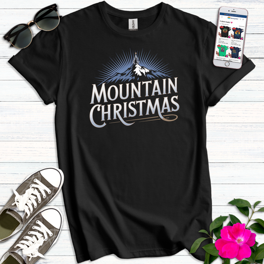 Mountain Glow Christmas T-Shirt