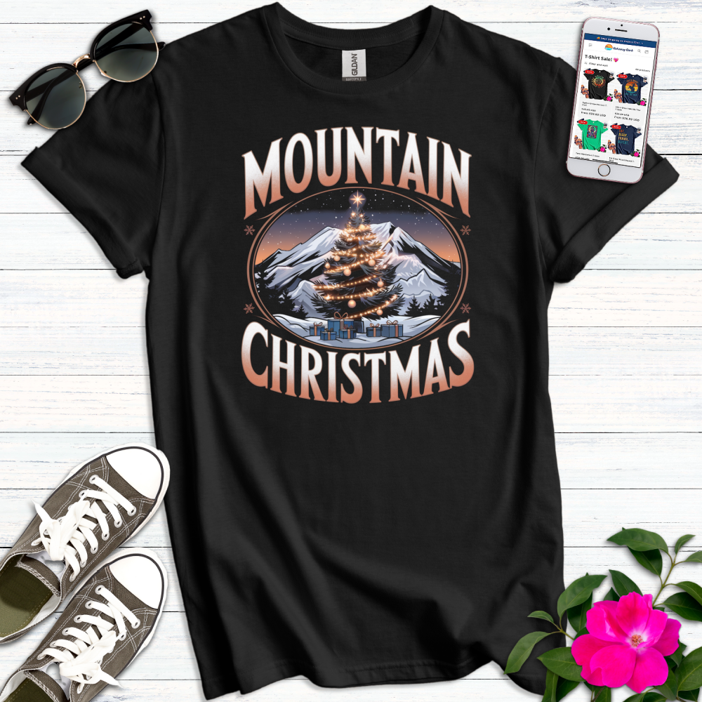 Mountain Christmas Tree T-Shirt