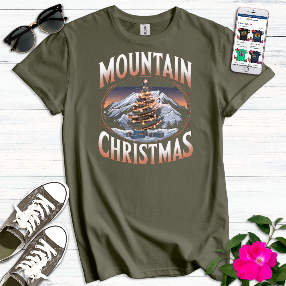 Mountain Christmas Tree T-Shirt