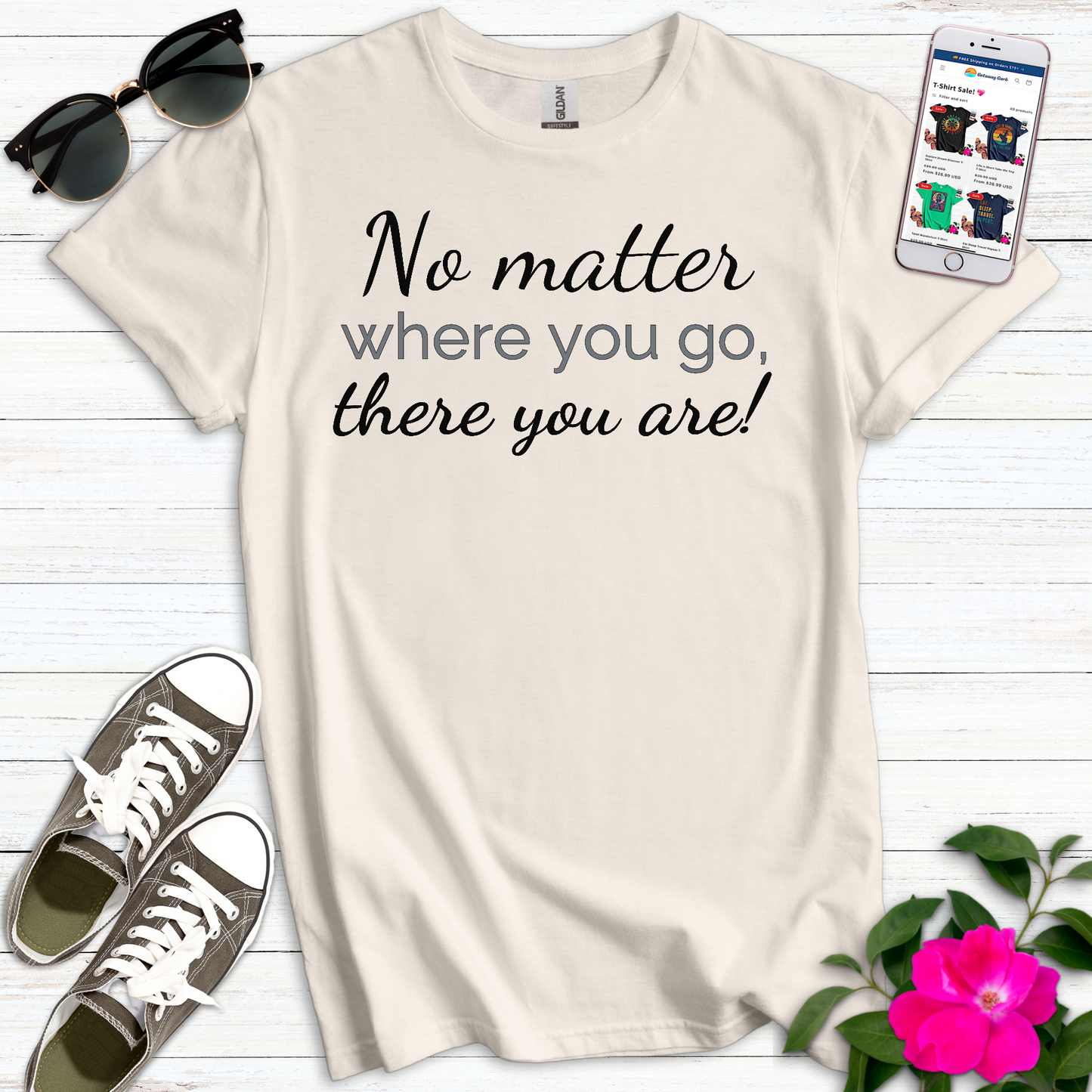 There You Are Typography T-Shirt