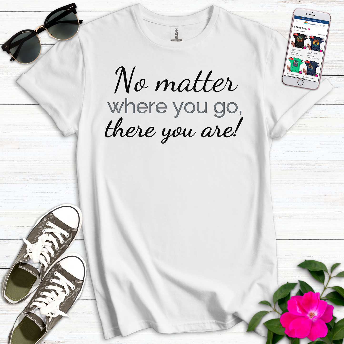 There You Are Typography T-Shirt