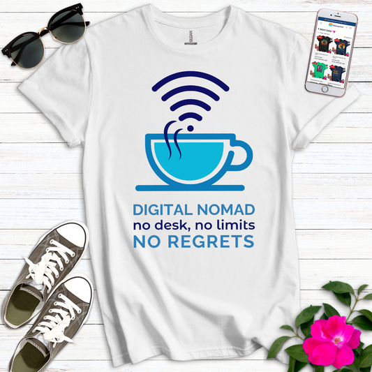 Digital Nomad Coffee Blues T-Shirt