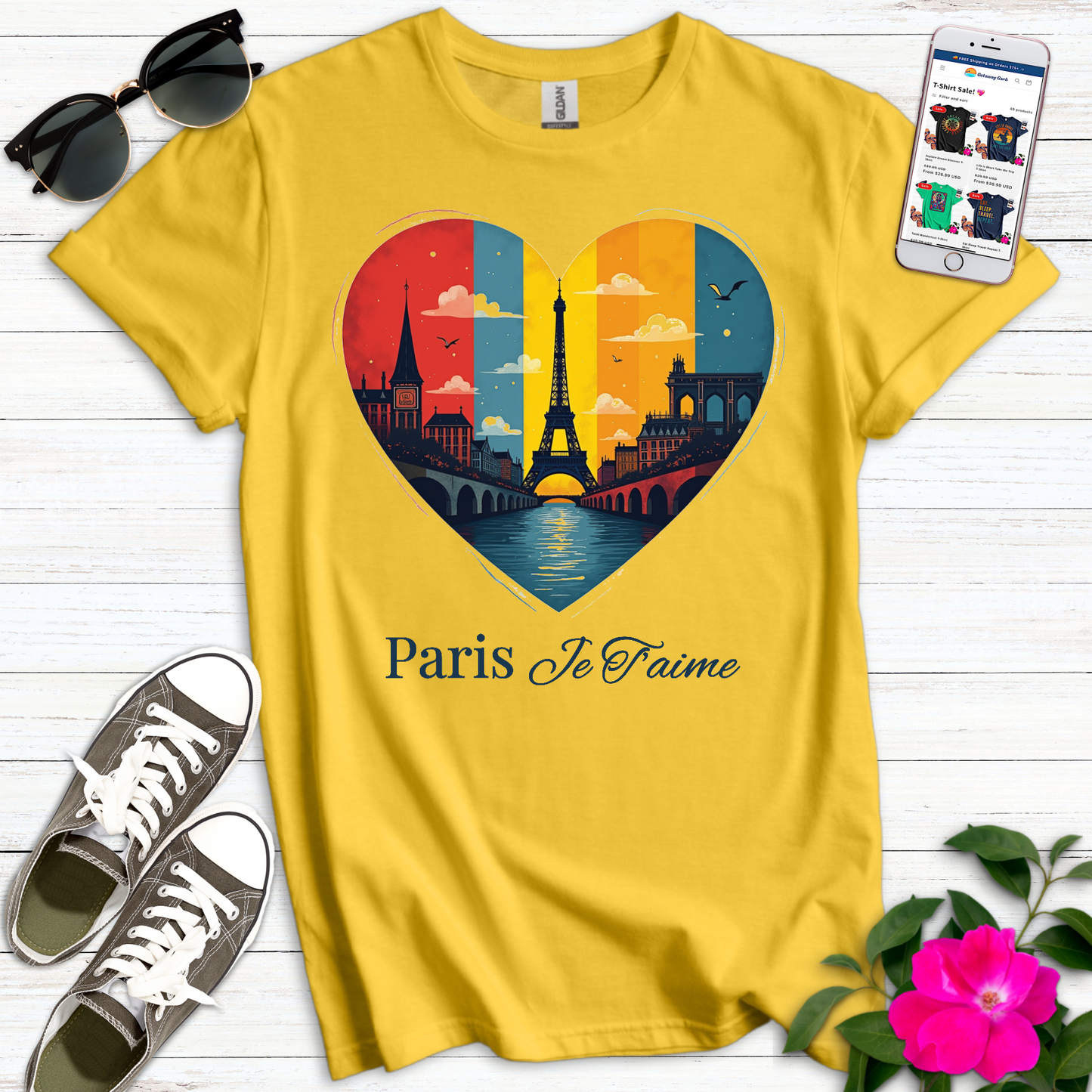 Paris Je T’aime Heart T-Shirt