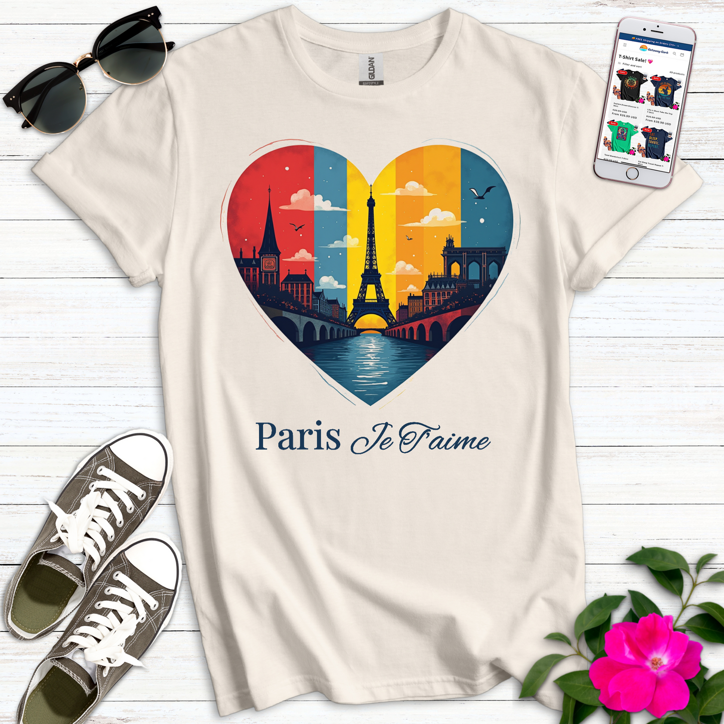 Paris Je T’aime Heart T-Shirt
