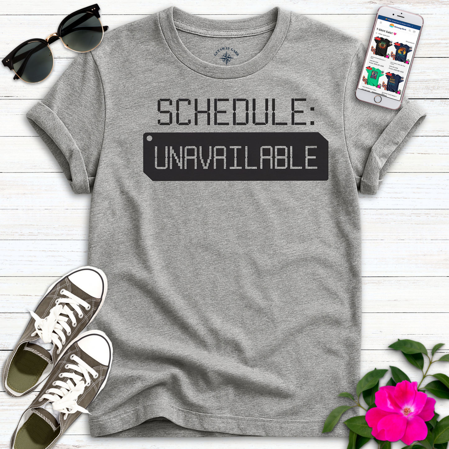 Digital Nomad Schedule Unavailable T-Shirt