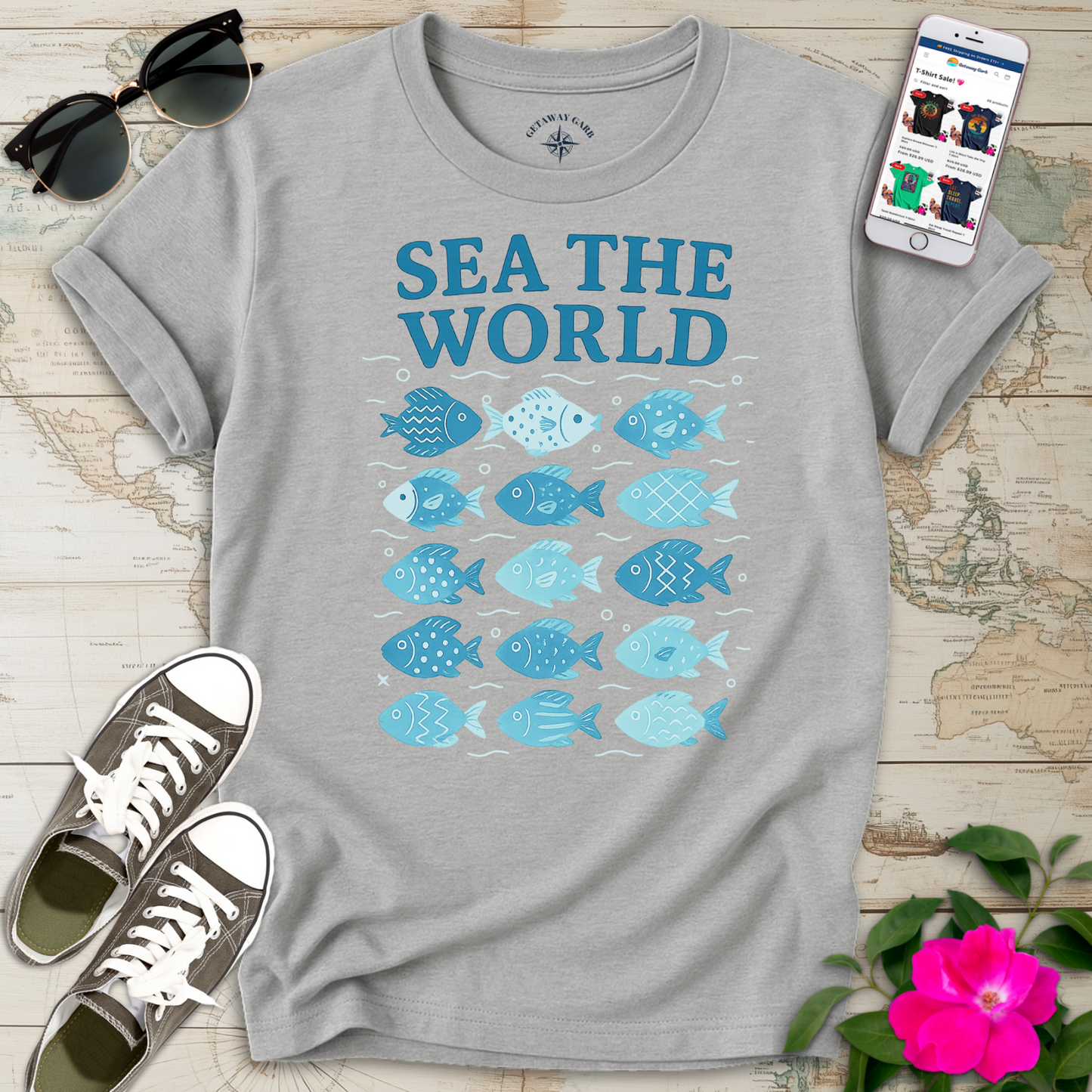 Sea the World Cute Fish T-Shirt