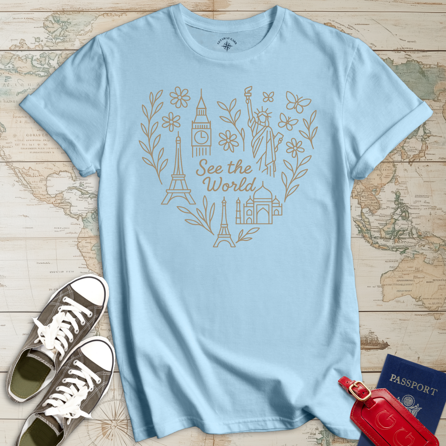 Travel with Heart Landmarks T-Shirt