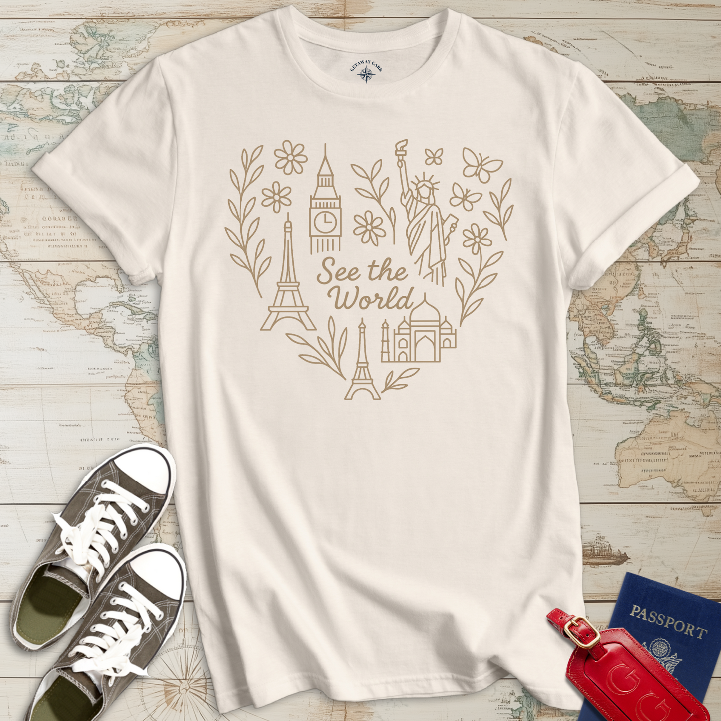 Travel with Heart Landmarks T-Shirt