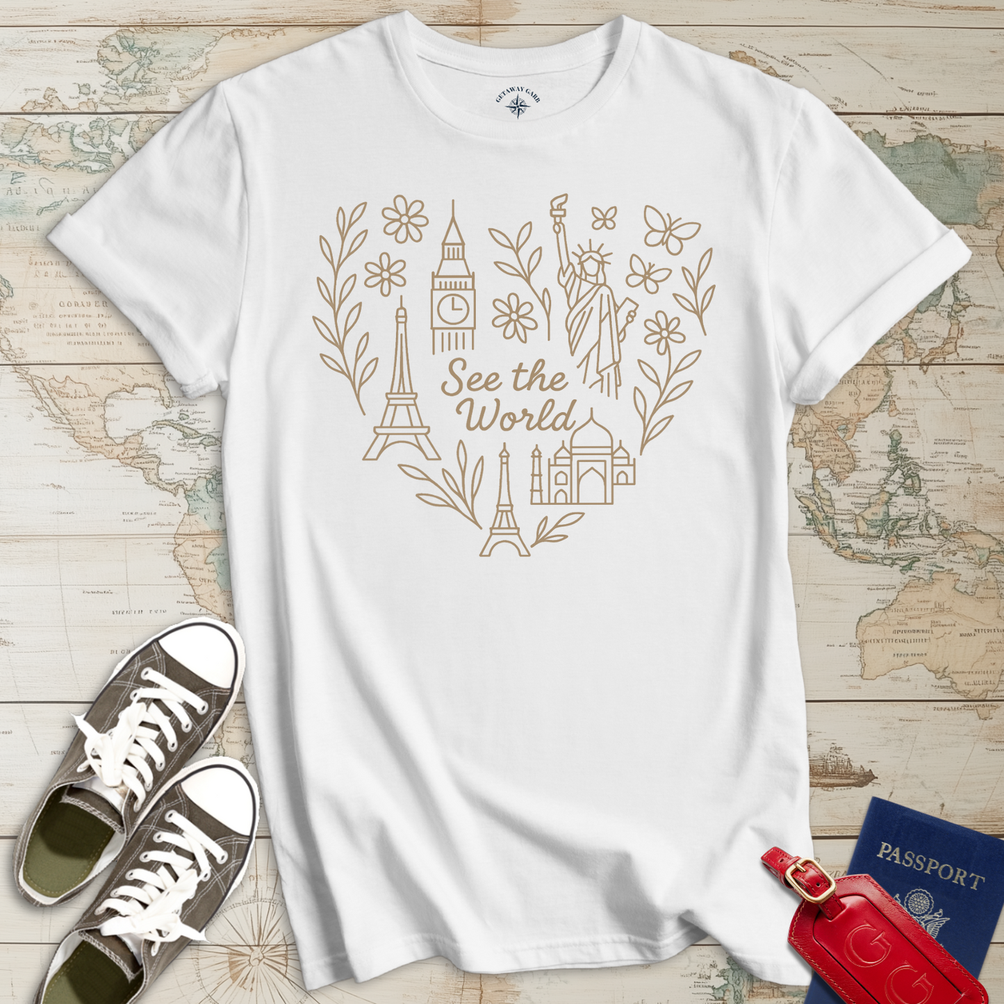 Travel with Heart Landmarks T-Shirt