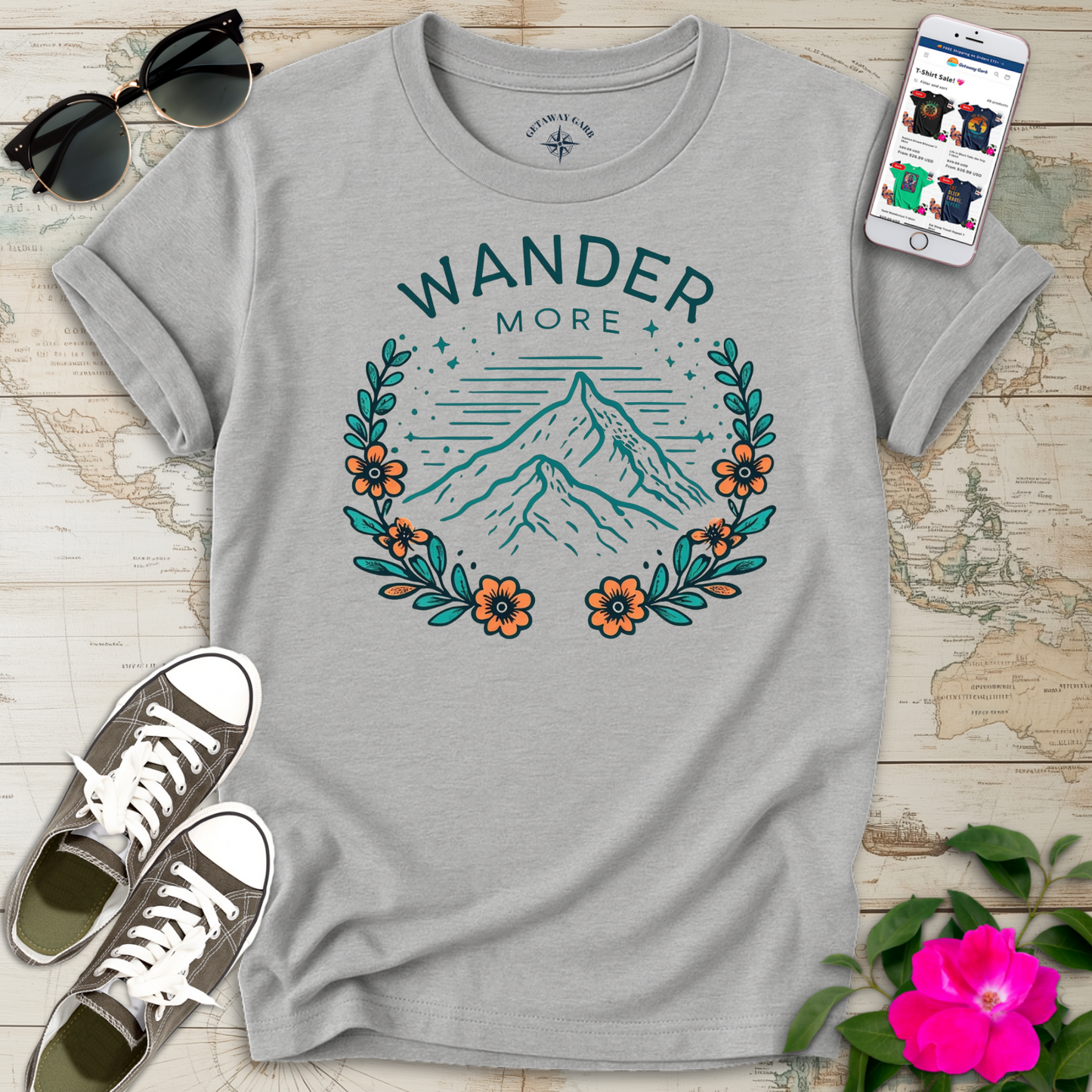 Wander More Wildflower T-Shirt