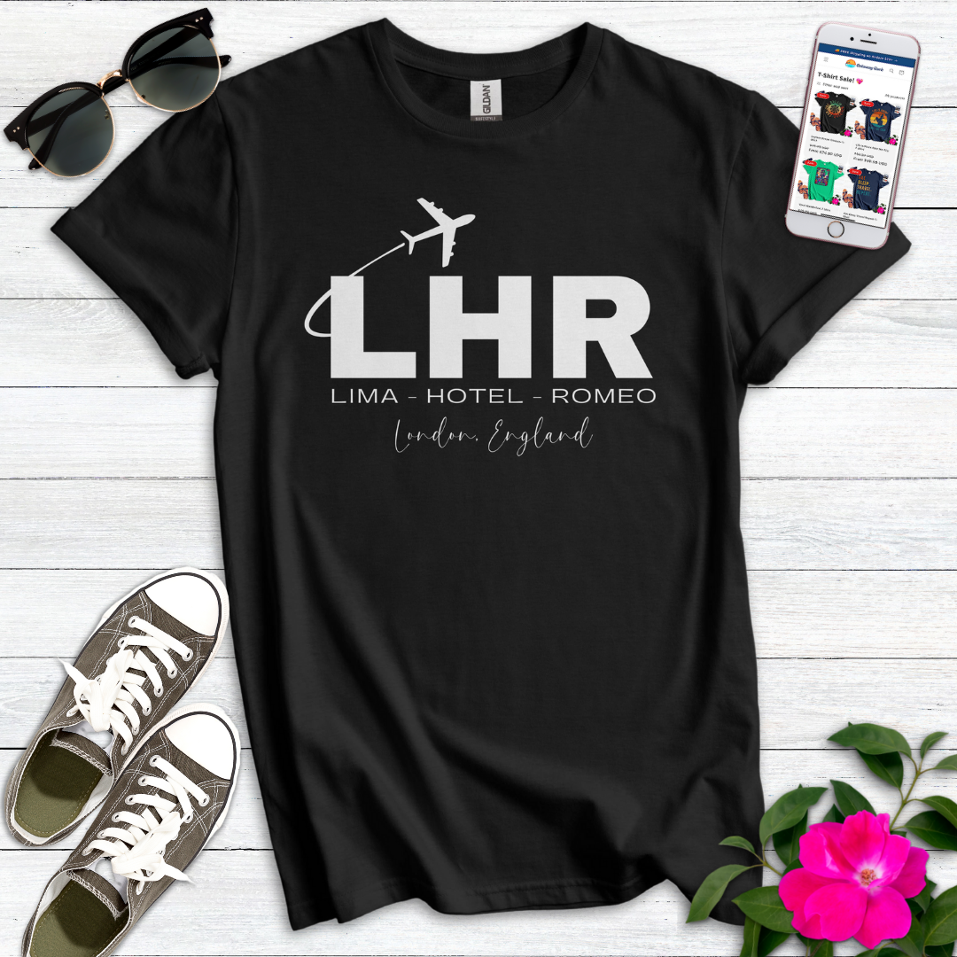 LHR Heathrow London City Airport Radio Alphabet T-Shirt