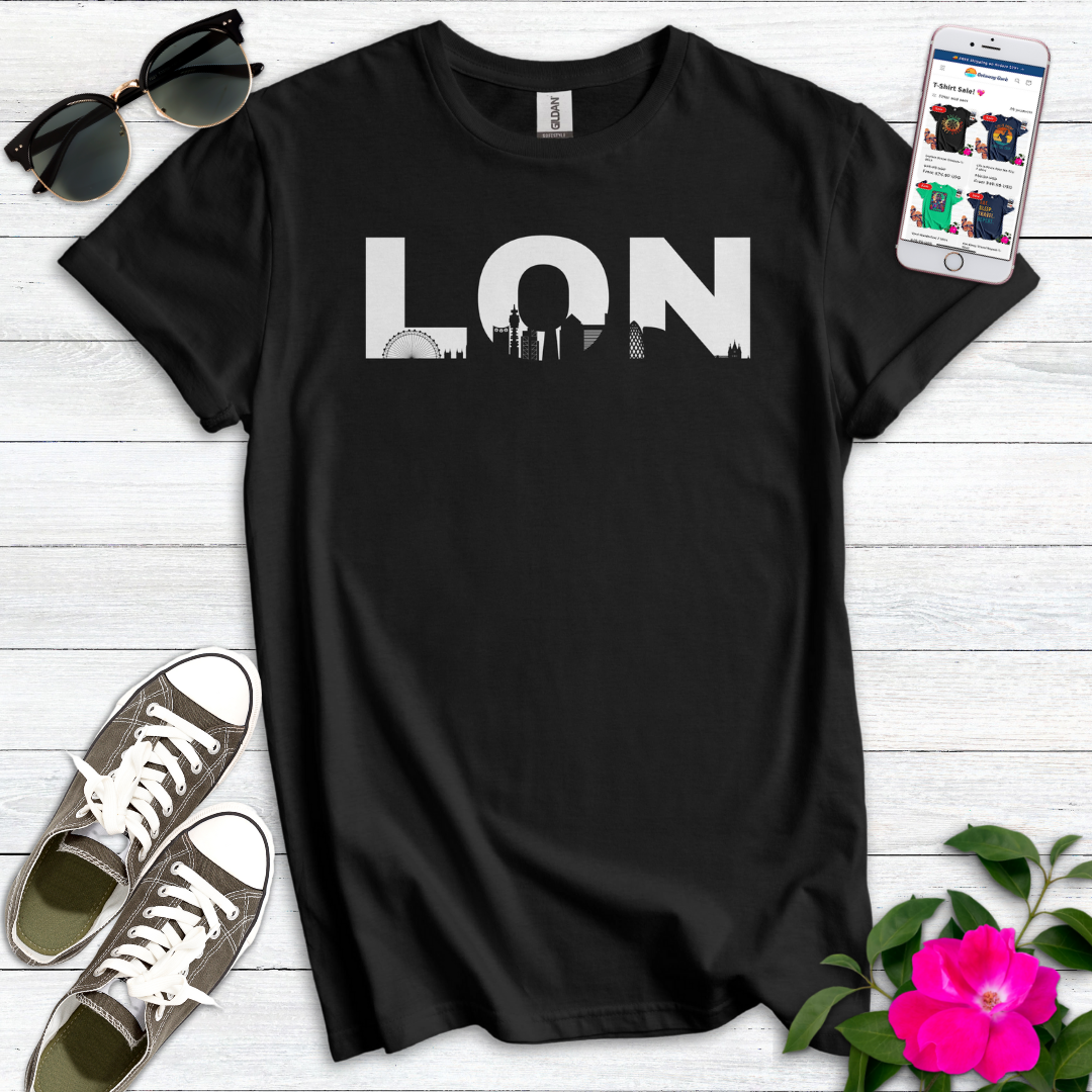 LON London Area Airport Skyline T-Shirt