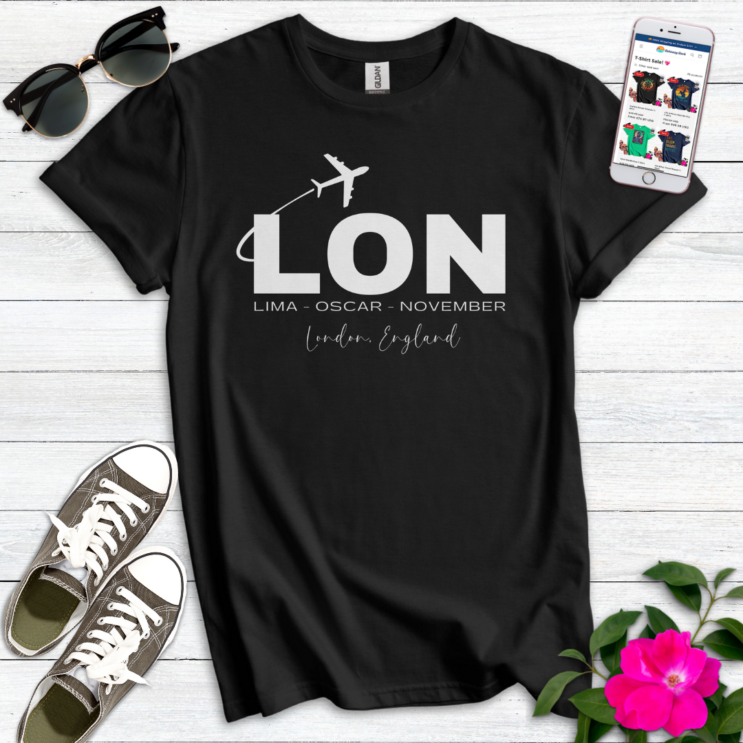 LON London Area Airport Radio Alphabet T-Shirt