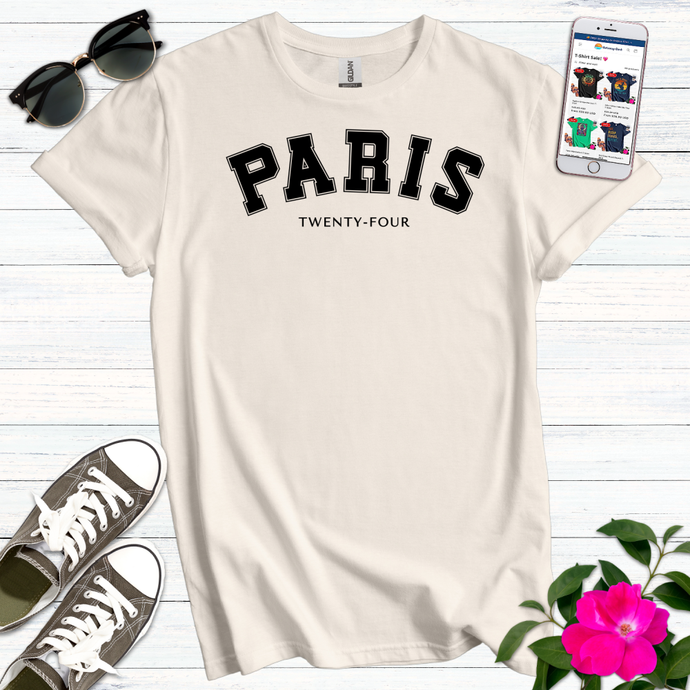 Paris 24 Varsity T-Shirt