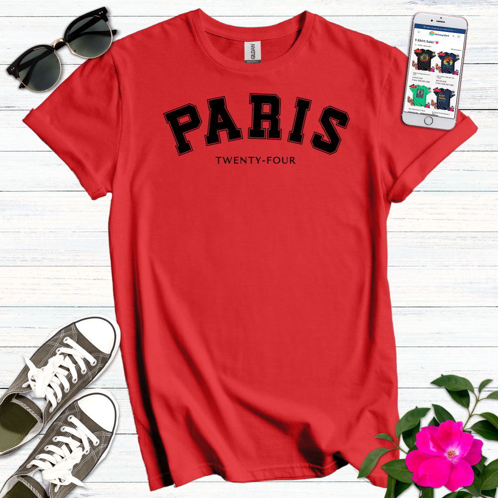 Paris 24 Varsity T-Shirt