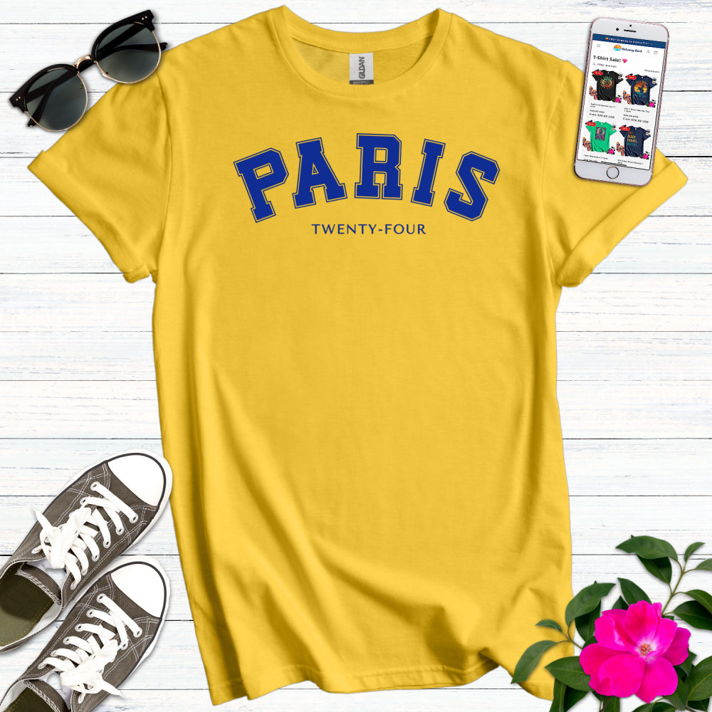 Paris 24 Varsity T-Shirt