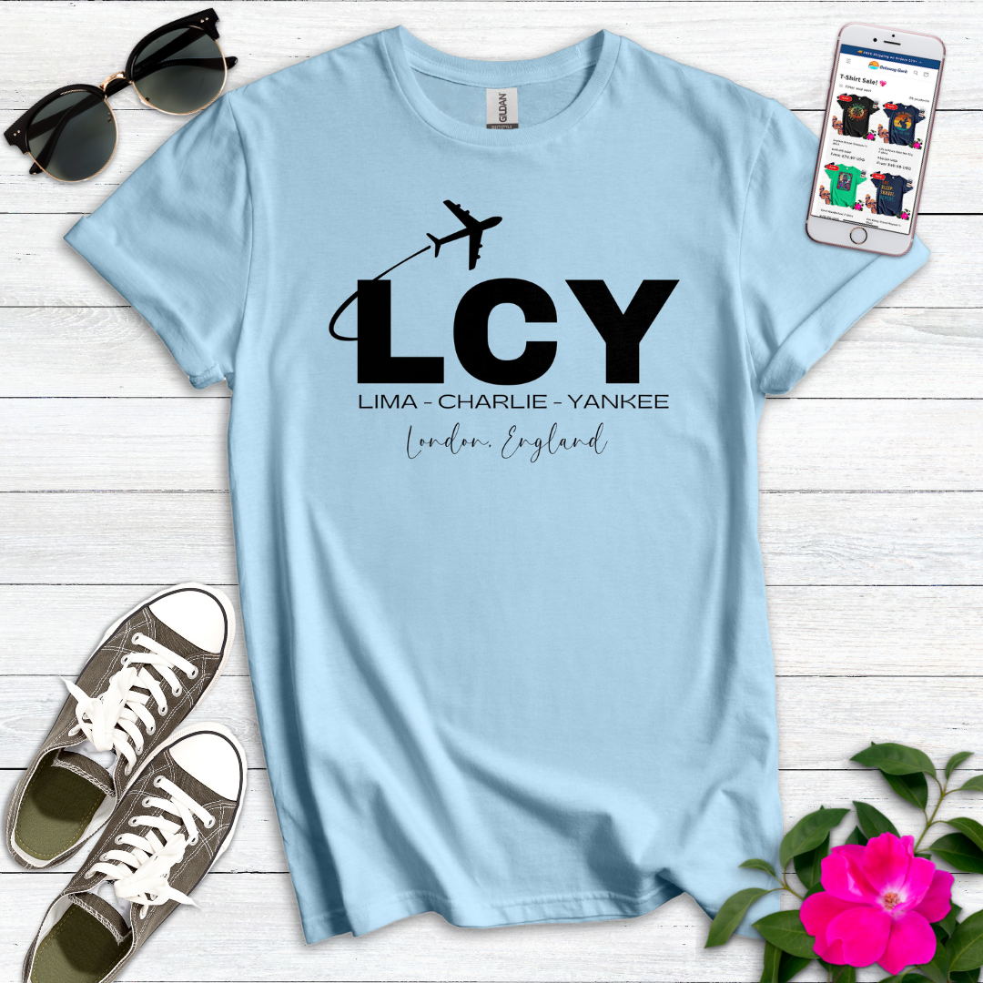 LCY: Lima-Charlie-Yankee - London City Airport T-Shirt