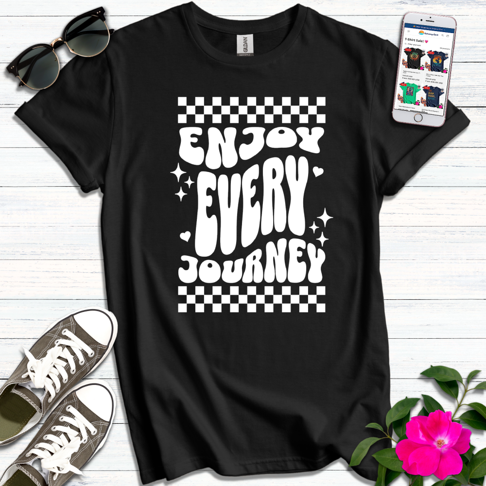 Enjoy Every Journey Retro Style T-Shirt