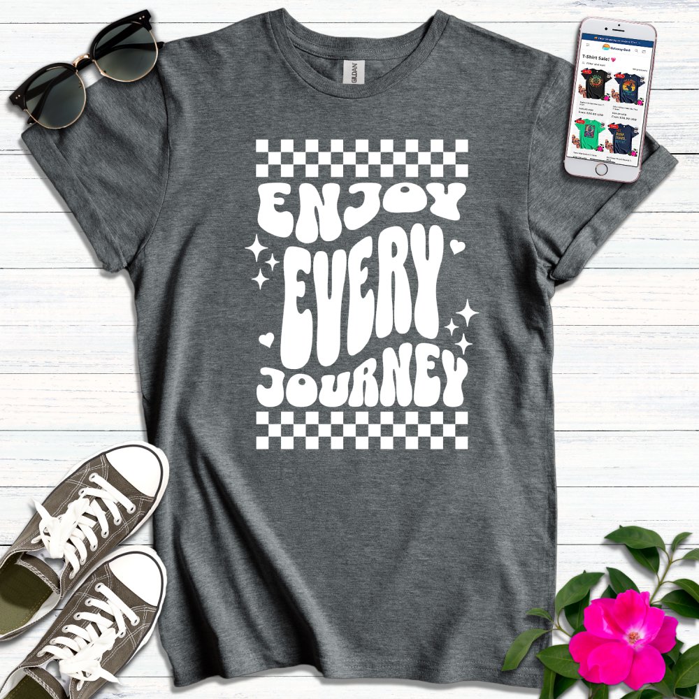 Enjoy Every Journey Retro Style T-Shirt