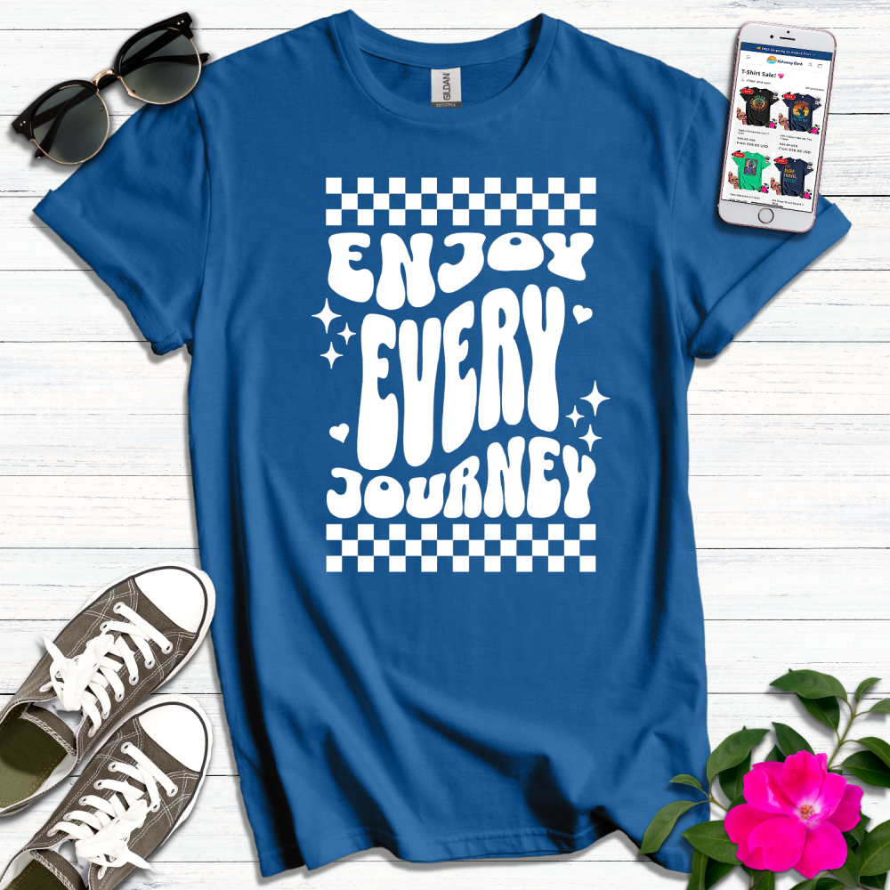 Enjoy Every Journey Retro Style T-Shirt