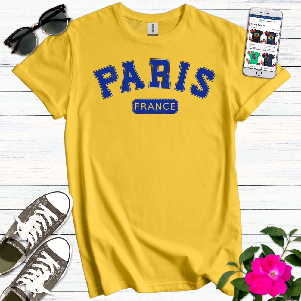 Paris France Varsity T-Shirt