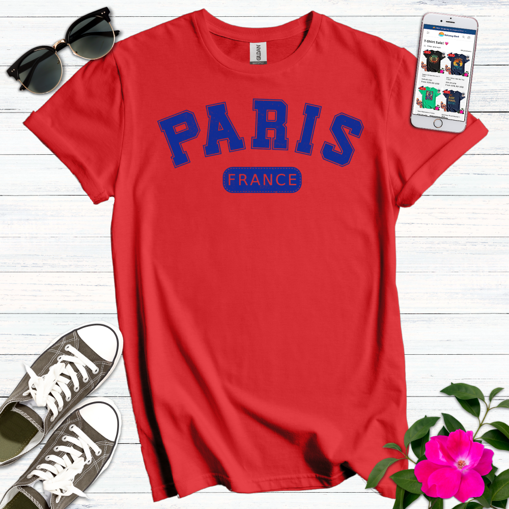 Paris France Varsity T-Shirt