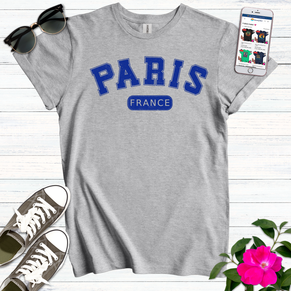 Paris France Varsity T-Shirt