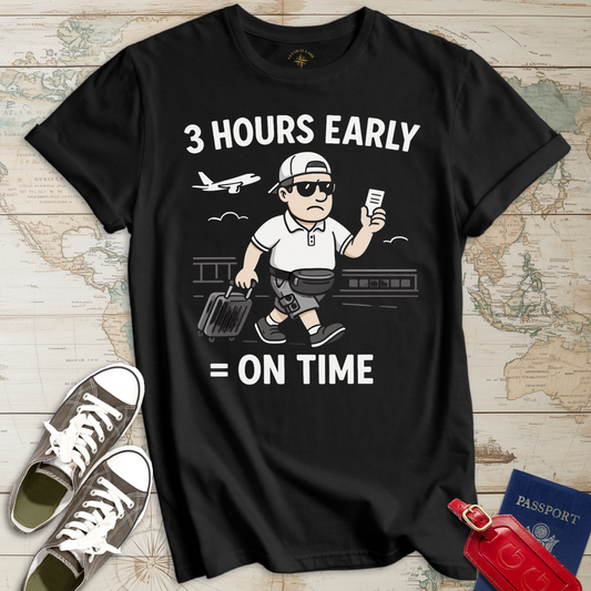 3 Hours Early On Time T-Shirt