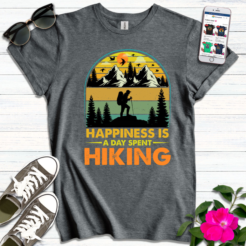 Happiness is a Day Spent Hiking T-Shirt