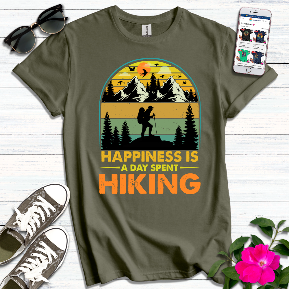 Happiness is a Day Spent Hiking T-Shirt