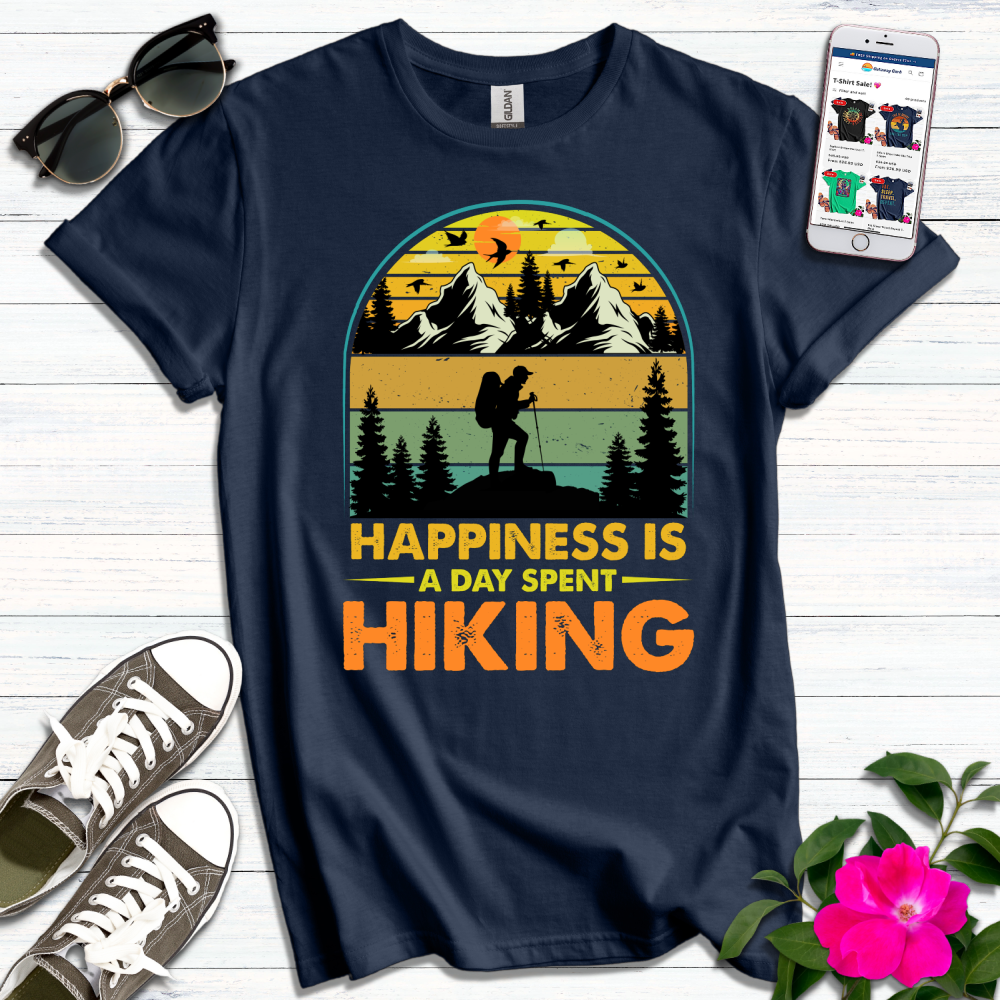 Happiness is a Day Spent Hiking T-Shirt