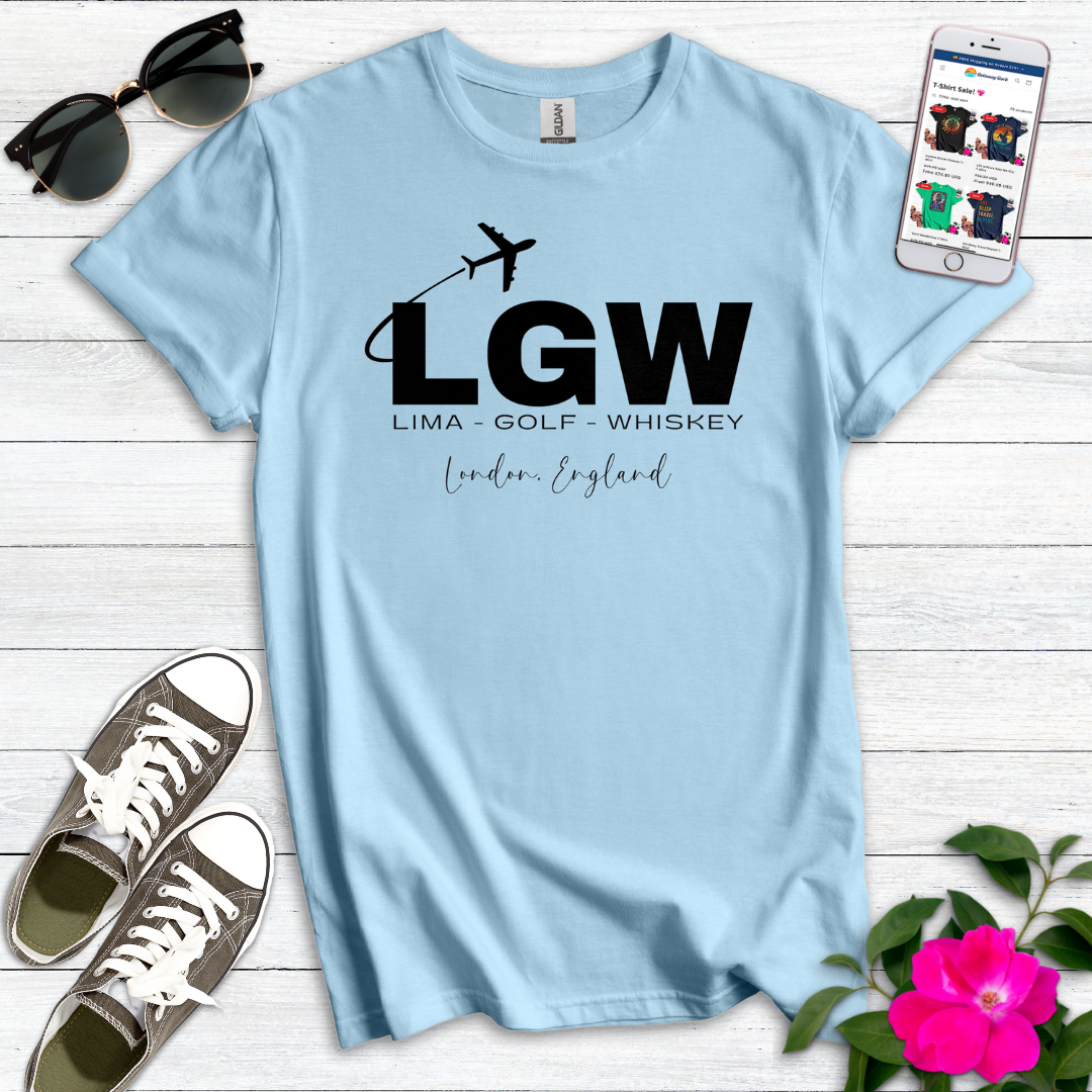 LGW Gatwick London City Airport Radio Alphabet T-Shirt