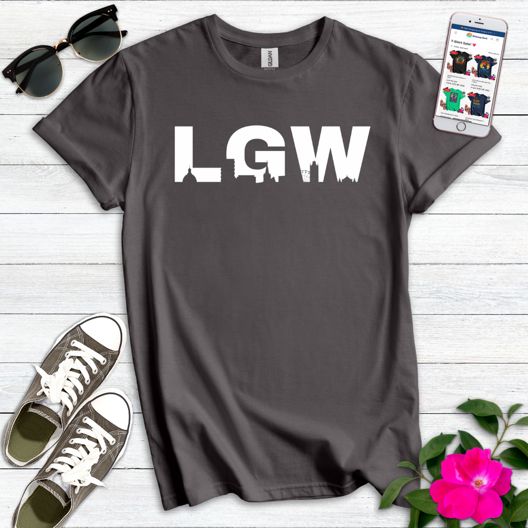 LGW Gatwick Airport London Skyline T-Shirt