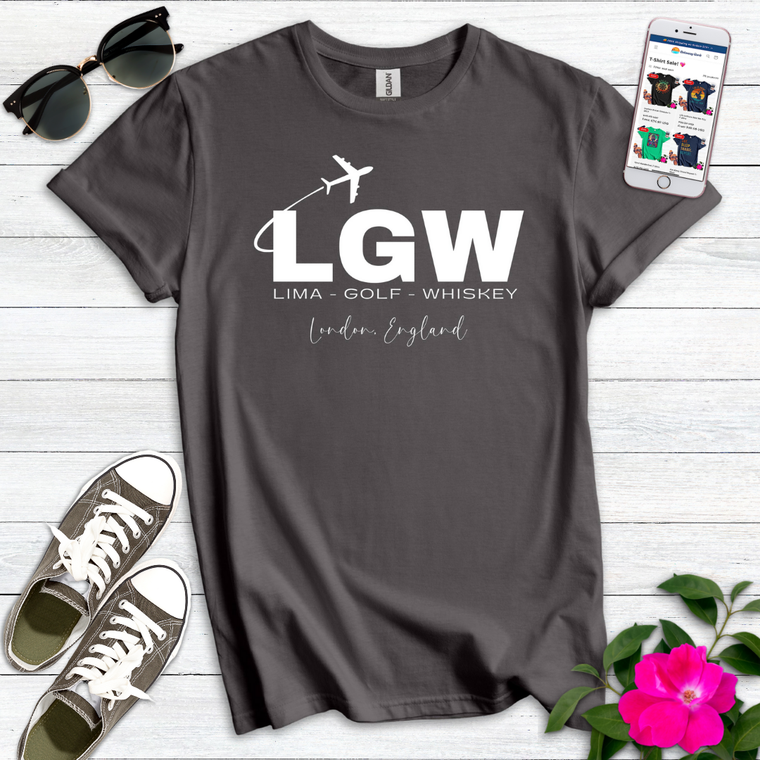 LGW Gatwick London City Airport Radio Alphabet T-Shirt