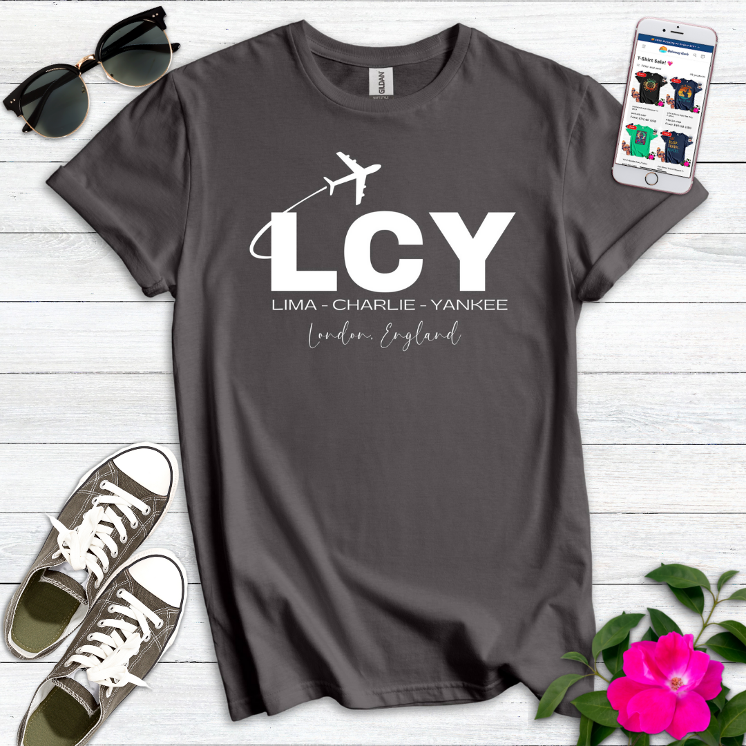 LCY: Lima-Charlie-Yankee - London City Airport T-Shirt